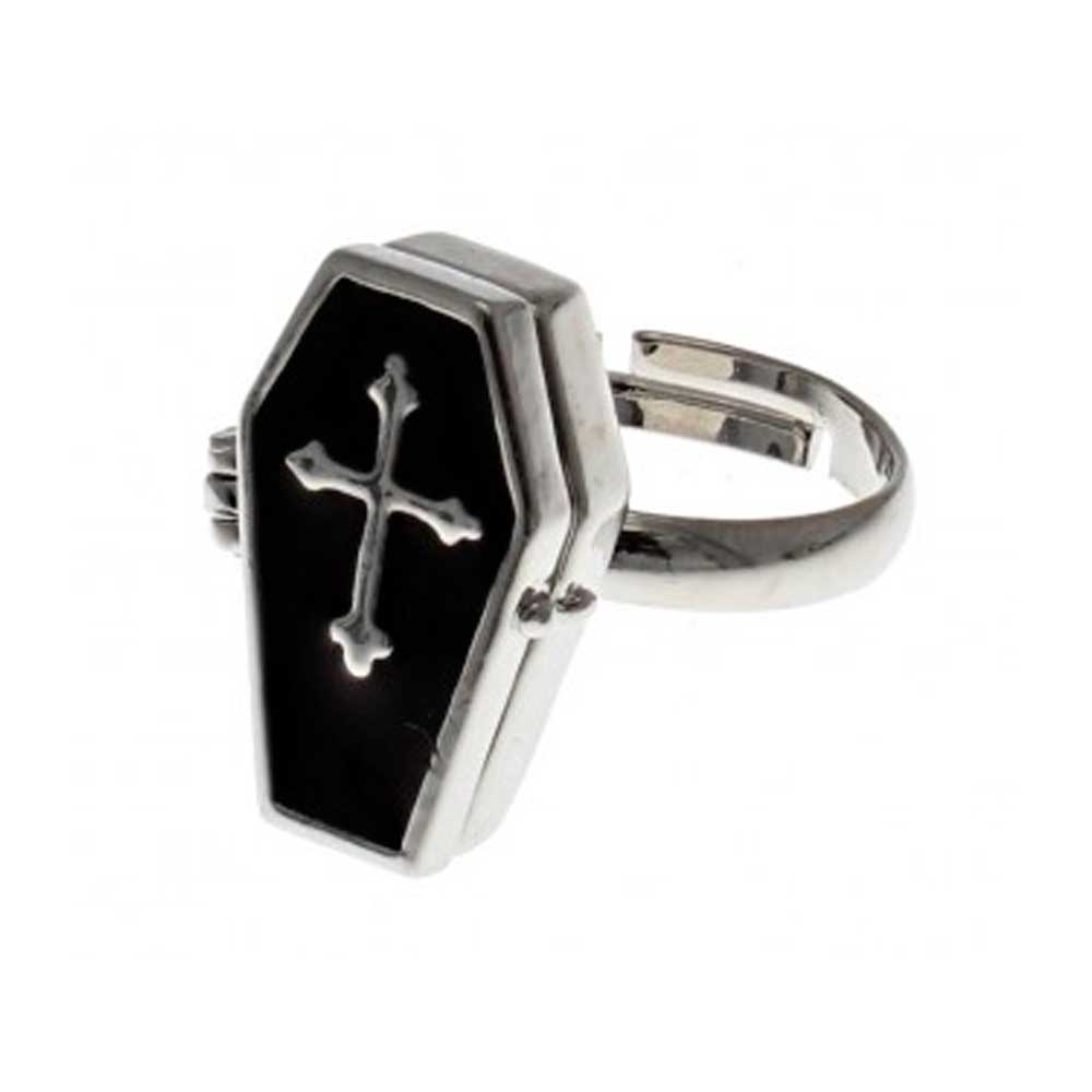 Zac's Alter Ego - Coffin Bague - Noir/Couleur argent
